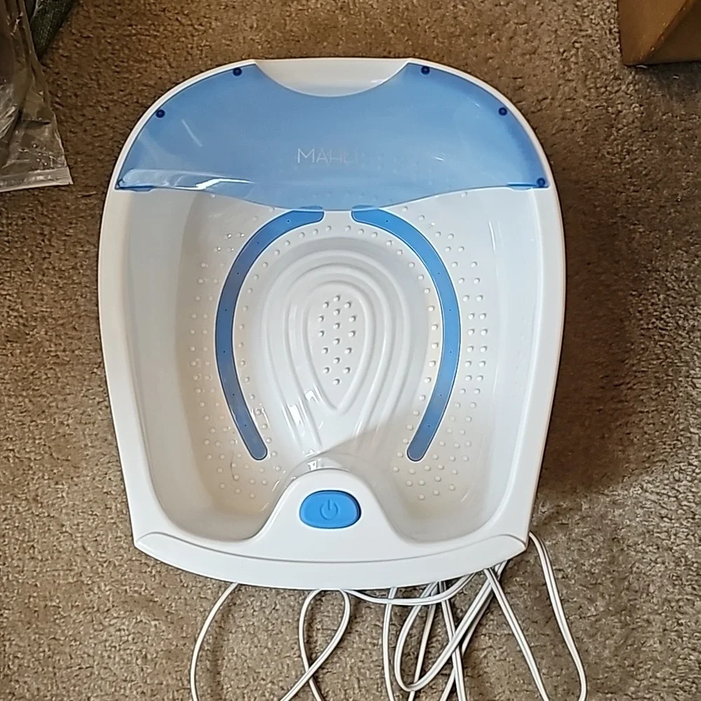 Electric Foot Spa Massager - White & Light Blue